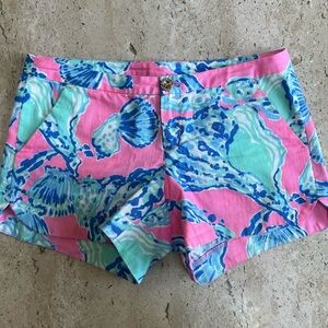 Lilly Pulitzer Adie Pink Pout Barefoot Princess Short Size 00